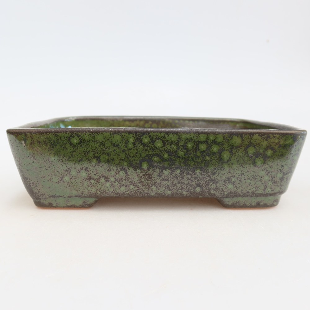Ceramiczna miska do bonsai 18 x 13 x 5 cm, zielona