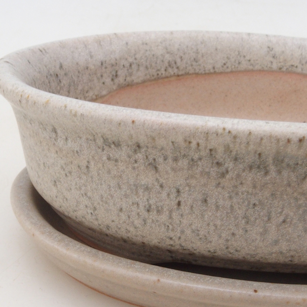 Bonsai bowl + spodek H04 - beżowy