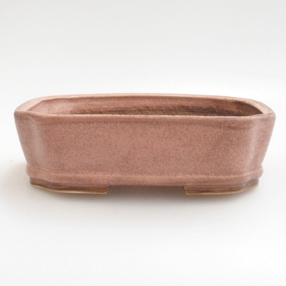 Ceramiczna miska do bonsai 17 x 14 x 4,5 cm, kolor różowy
