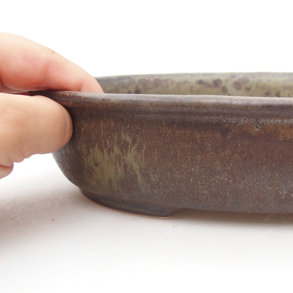 Ceramiczna miska bonsai 22 x 17 x 5 cm, kolor brązowy