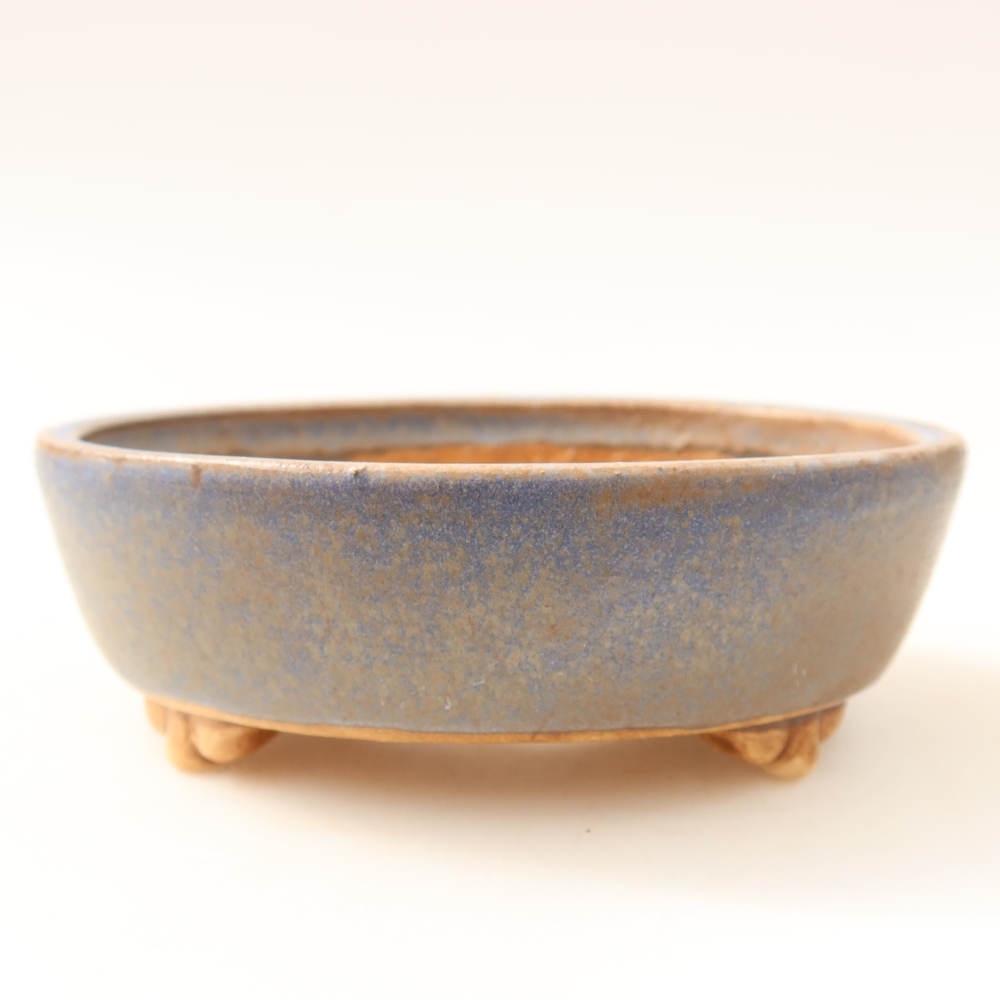 Ceramiczna miska do bonsai 12 x 10,5 x 4 cm, kolor niebieski