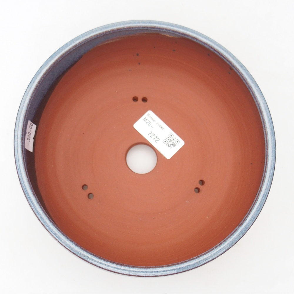 Ceramiczna miska na bonsai 18 x 18 x 7,5 cm, kolor niebieski