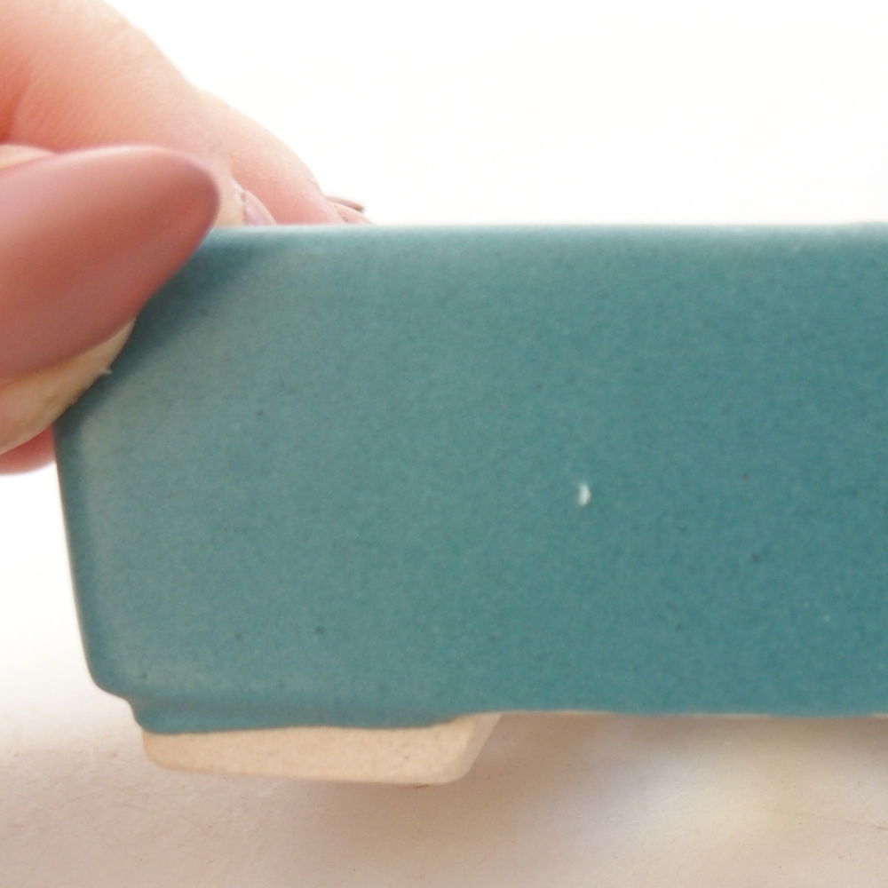 Ceramiczna miska na bonsai 8,5 x 7 x 3,5 cm, kolor niebieski