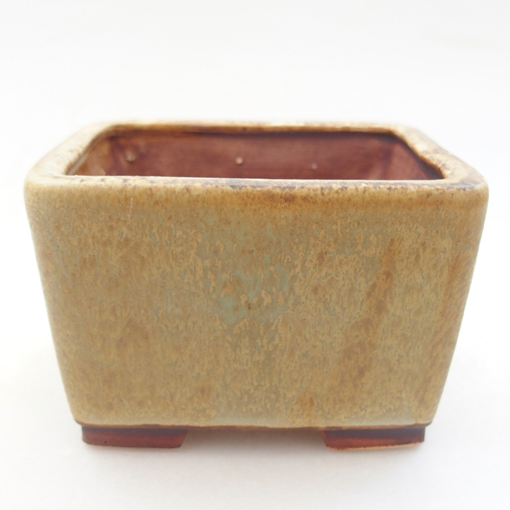 Ceramiczna miska bonsai 8,5 x 8,5 x 5,5 cm, kolor zielony
