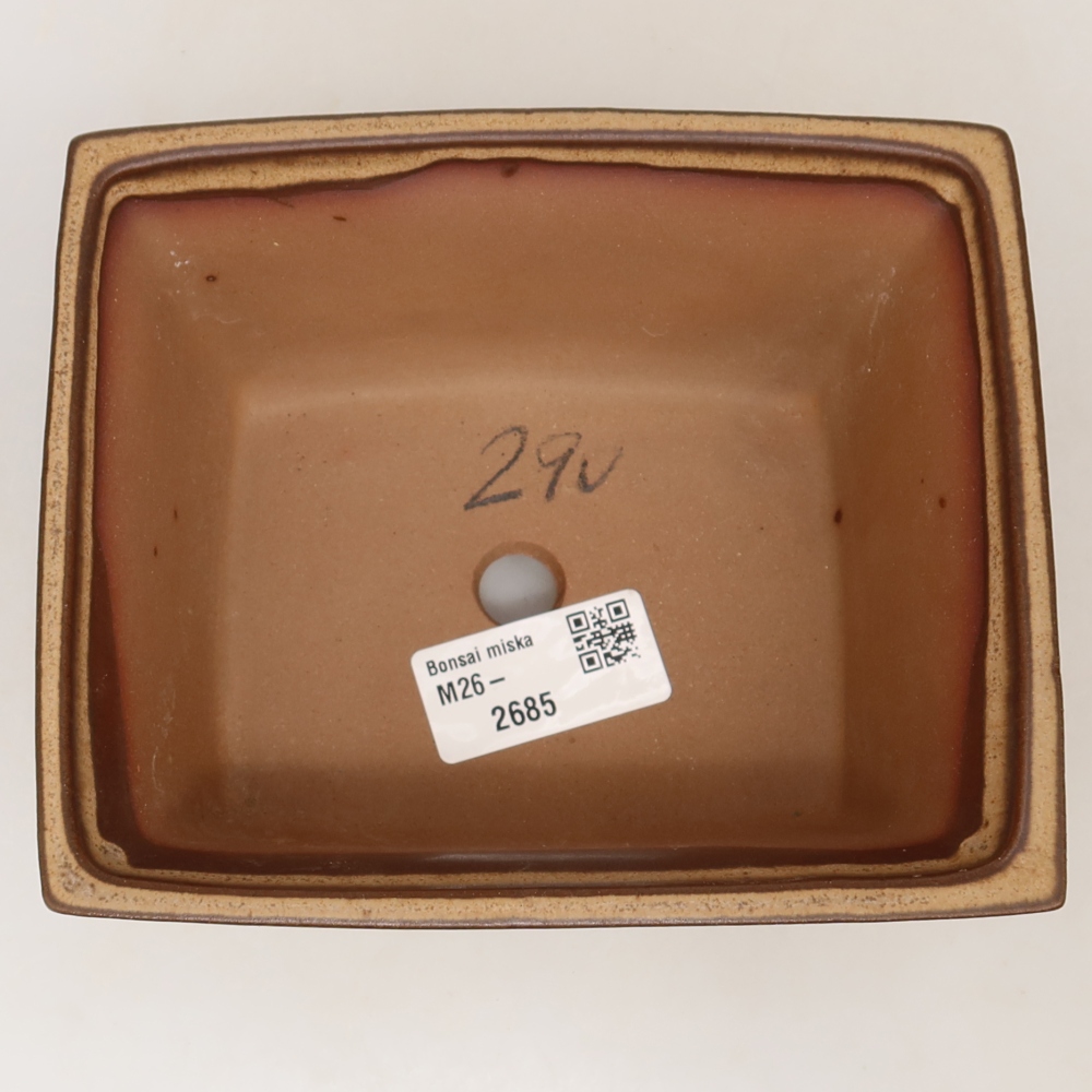 Ceramiczna miska  14,5 x 12,5 x 7 cm, kolor brązowy
