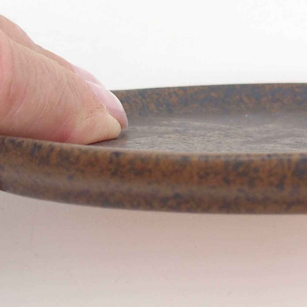 Miska ceramiczna H30 - 12,5 x 10,5 x 1 cm - brązowa