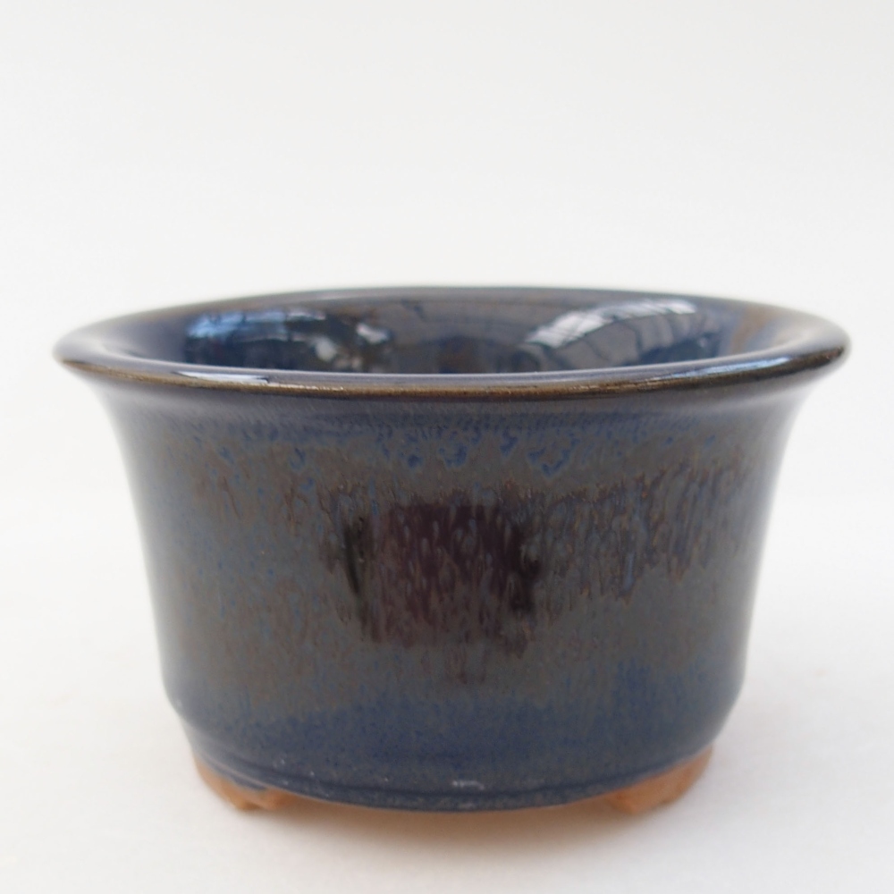 Ceramiczna miska bonsai 9 x 9 x 5 cm, kolor niebieski
