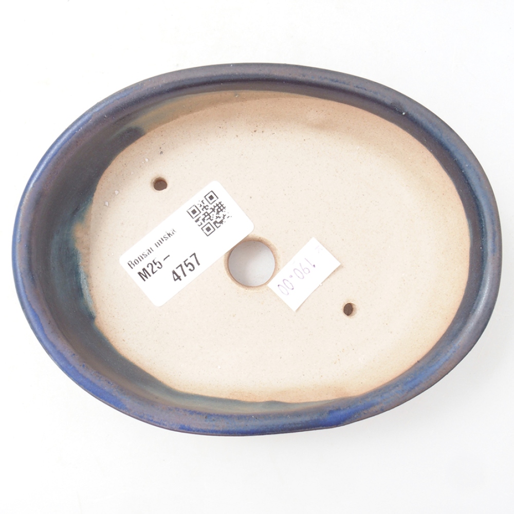 Ceramiczna miska bonsai 13,5 x 10,5 x 3,5 cm, kolor niebieski