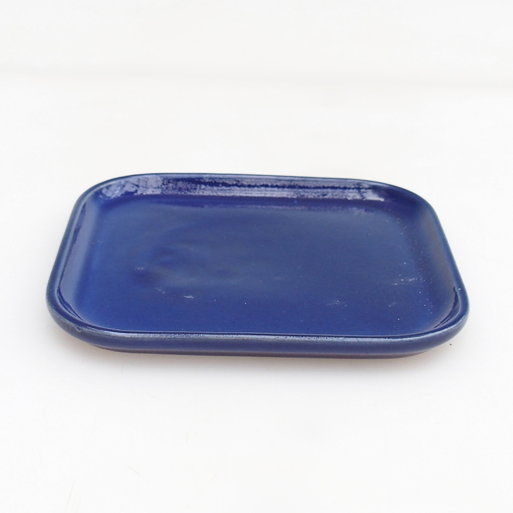 Spodek ceramiczny H38 - 12,5 x 10,5 x 1 cm - niebieski