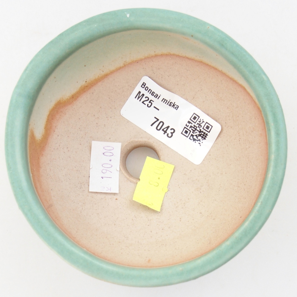 Ceramiczna miska do bonsai 9,5 x 9,5 x 5 cm, zielona