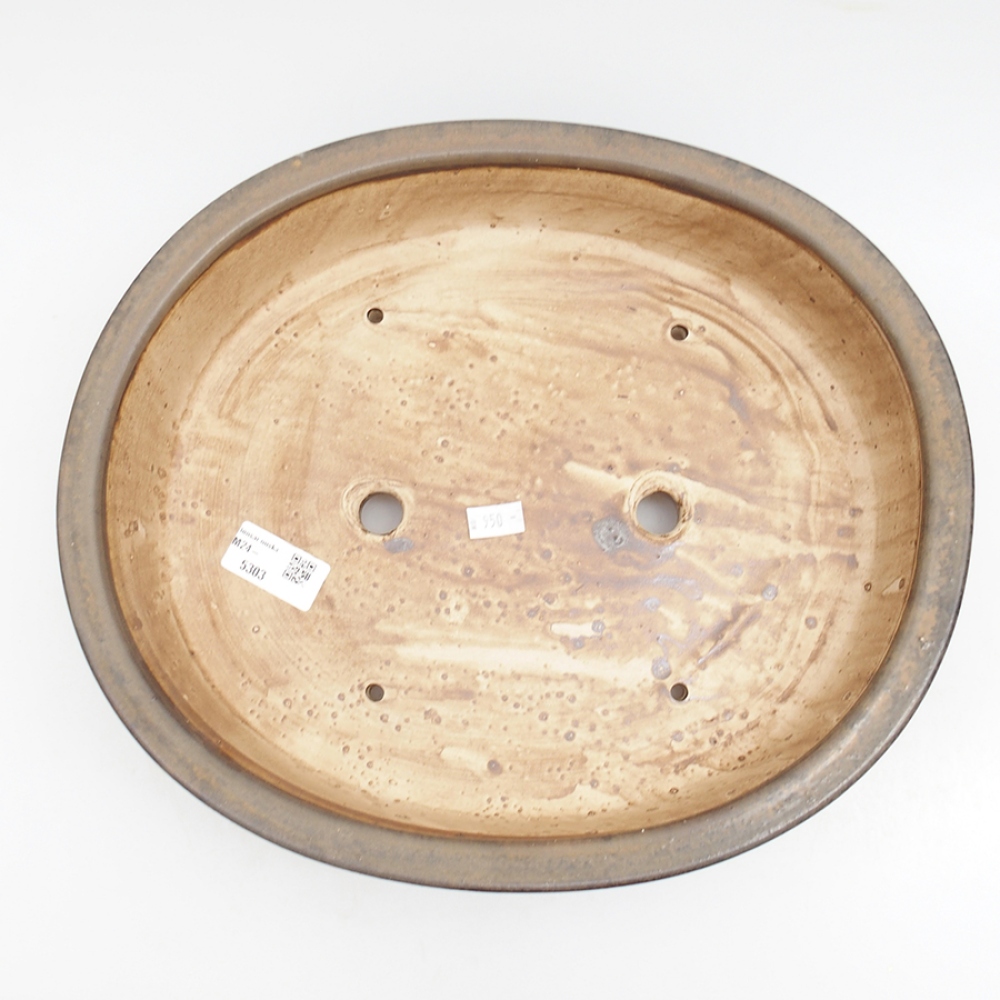 Ceramiczna miska bonsai 32,5 x 28,5 x 7,5 cm, kolor brązowy