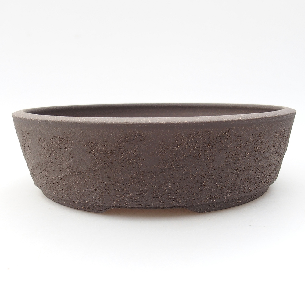Ceramiczna miska do bonsai 19,5 x 19,5 x 5,5 cm, brązowa