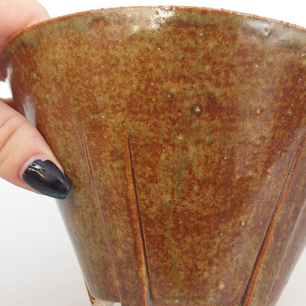 Ceramiczna miska do bonsai 15 x 15 x 9 cm, brązowa