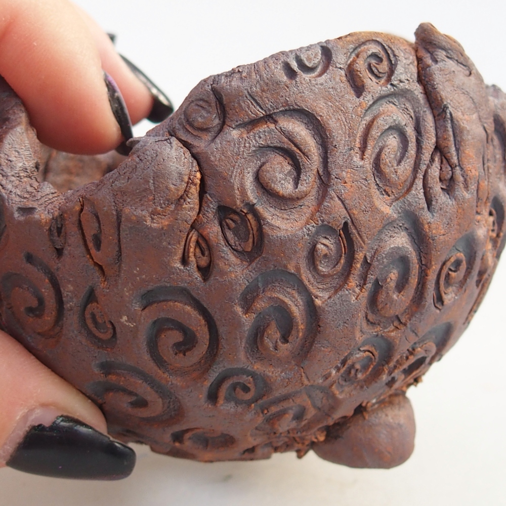 Ceramiczna muszla 8 x 7,5 x 7 cm, kolor brązowy