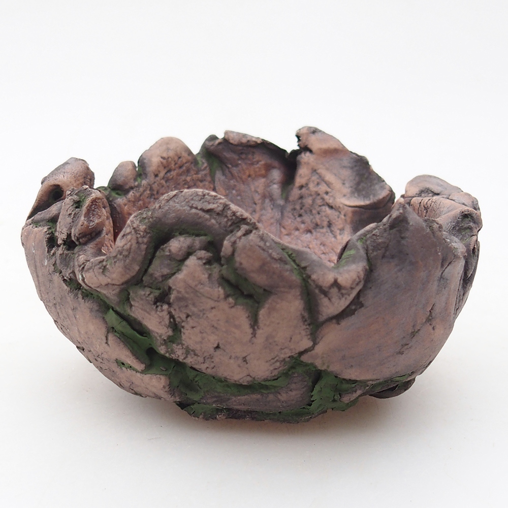 Ceramiczna skorupa 10 x 9 x 5,5 cm, kolor zielony