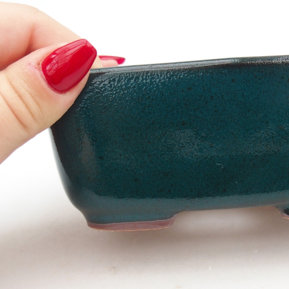 Ceramiczna miska do bonsai 12,5 x 10 x 5 cm, zielona