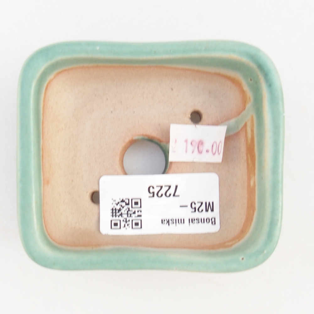 Ceramiczna miska do bonsai 8 x 7 x 3,5 cm, zielona