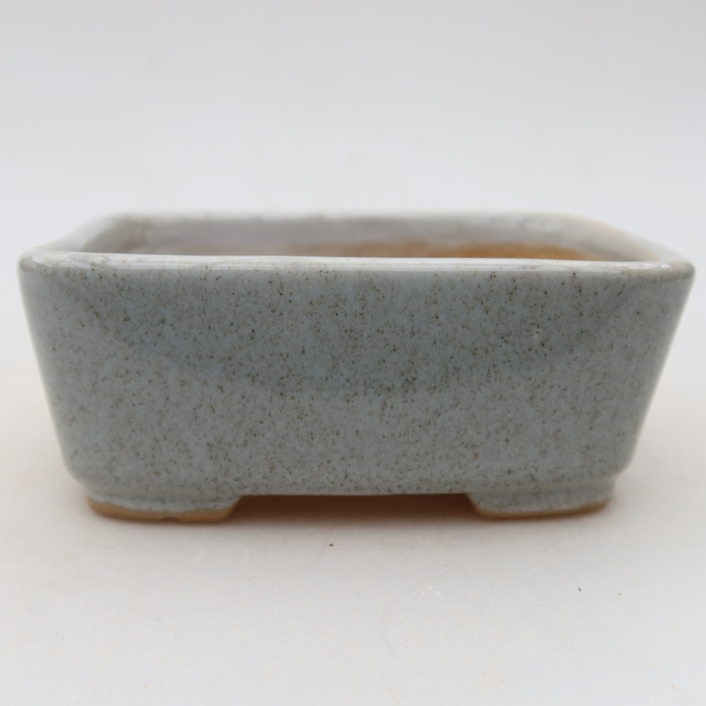 Ceramiczna miska do bonsai 10,5 x 8,5 x 4 cm, szara