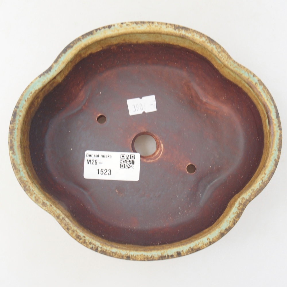 Ceramiczna miska do bonsai 17 x 15 x 5,5 cm, zielona