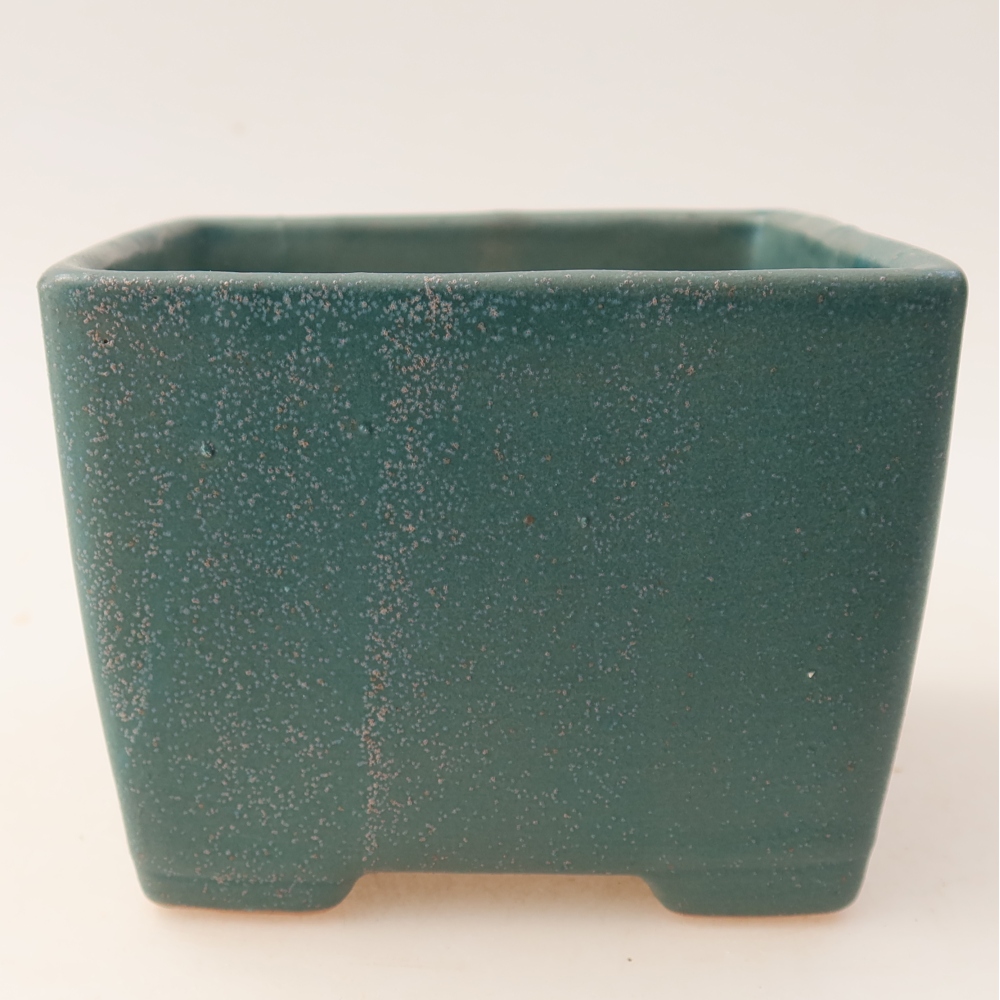 Ceramiczna miska do bonsai 11,5 x 11,5 x 9 cm, kolor niebieski