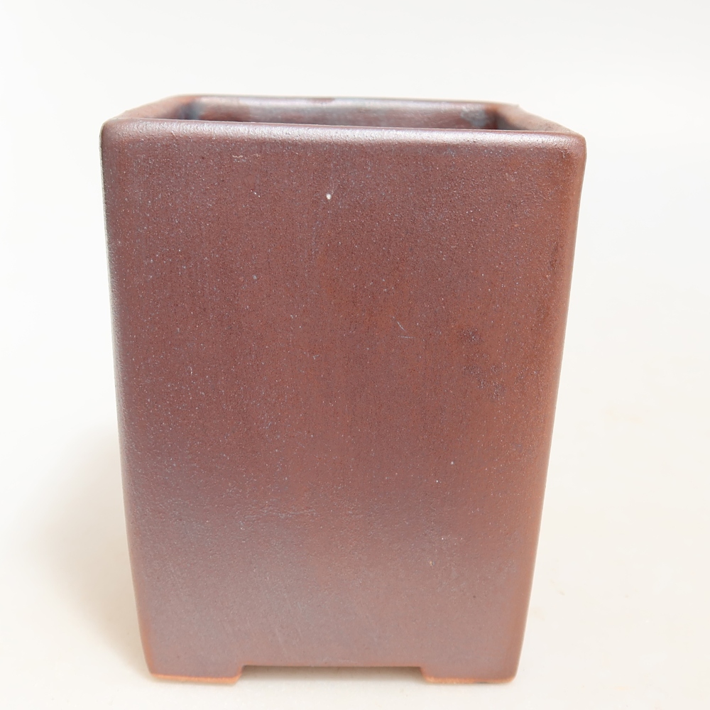 Ceramiczna miska do bonsai 8 x 8 x 10 cm, kolor metaliczny