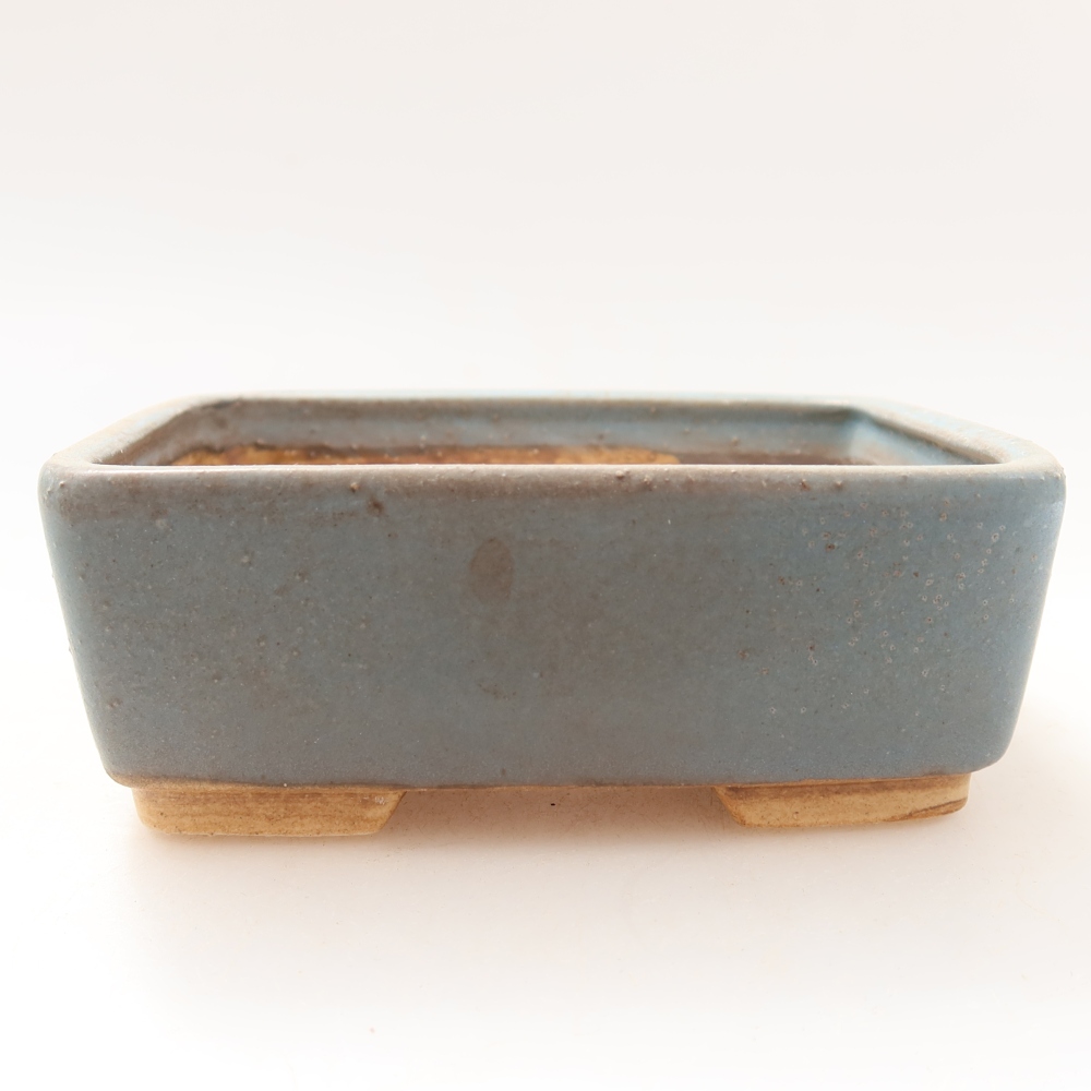 Ceramiczna miseczka do bonsai 10 x 8 x 3,5 cm, kolor niebieski