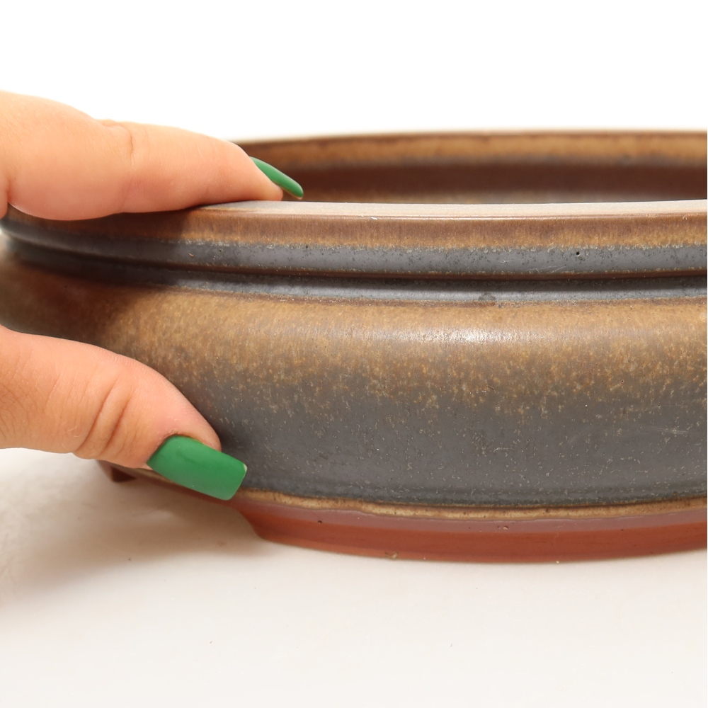 Ceramiczna miska  27 x 27 x 7,5 cm, kolor brązowy