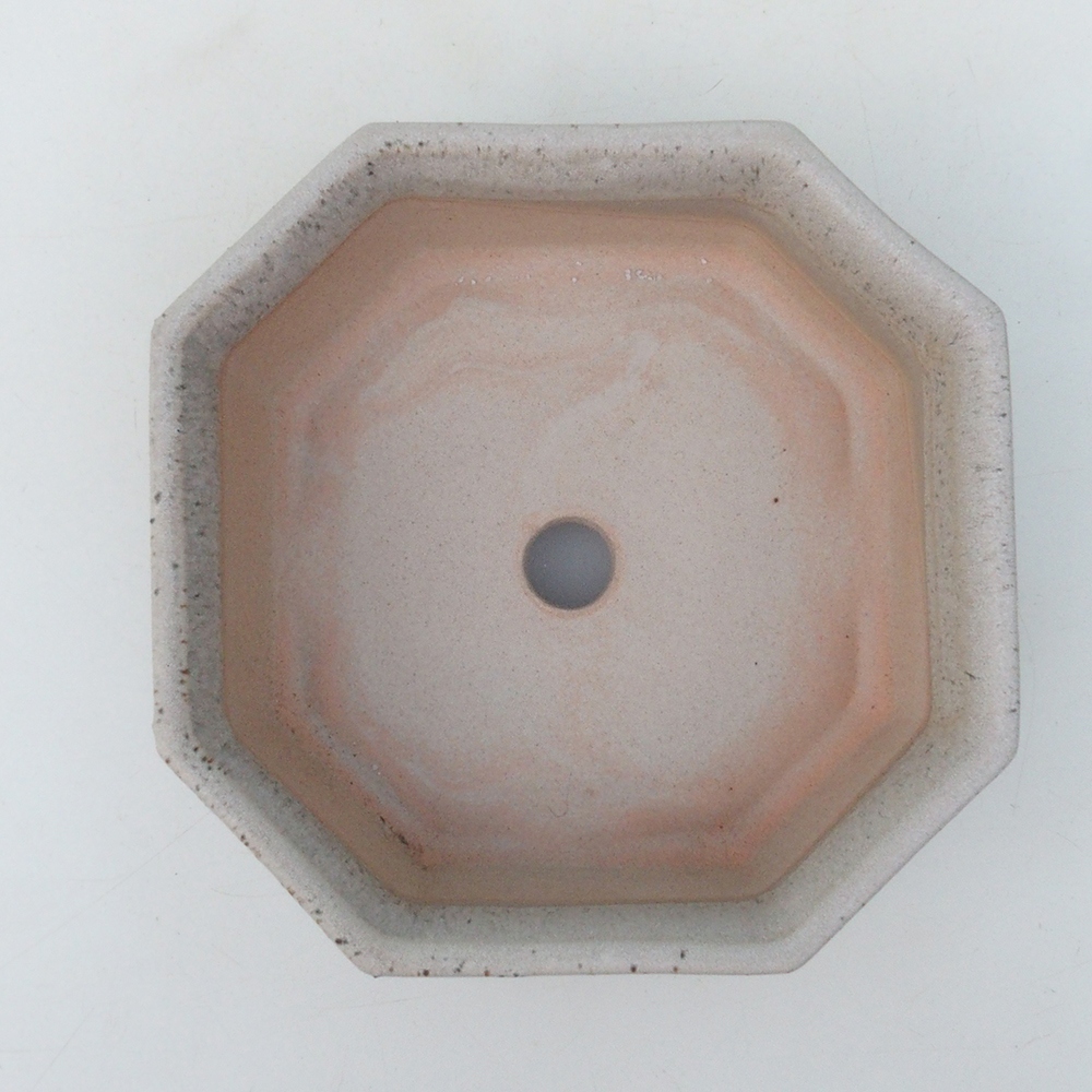 Bonsai bowl H13 - 12,5 x 12,5 x 4,5 cm. - beżowy