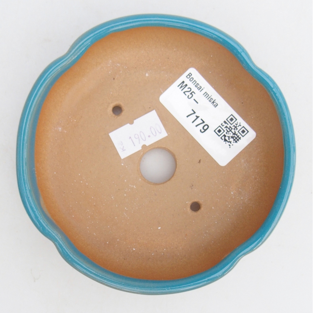 Ceramiczna miska na bonsai 11 x 11 x 3 cm, kolor niebieski