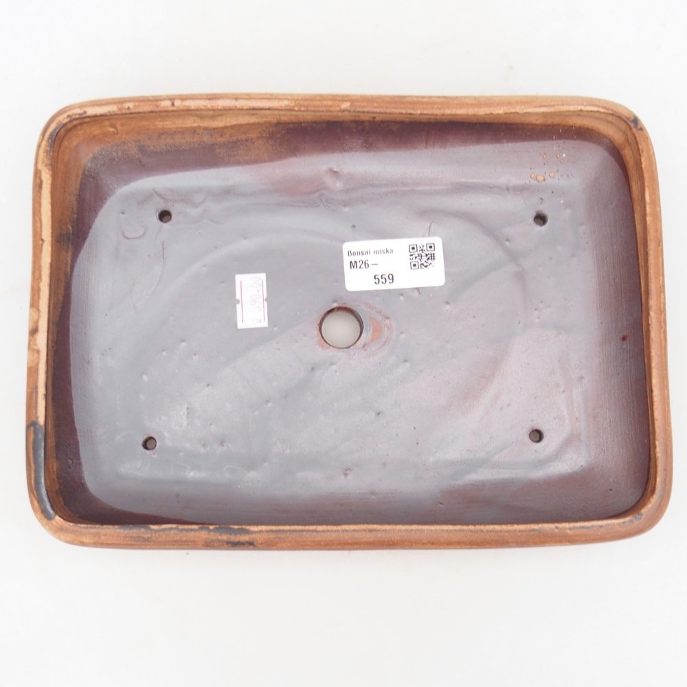 Ceramiczna miska na bonsai 24 x 17,5 x 4 cm, różowa