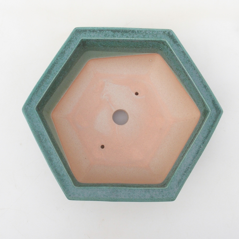 Bonsai bowl H05 - 19 x 21,5 x 7 cm. - zielony