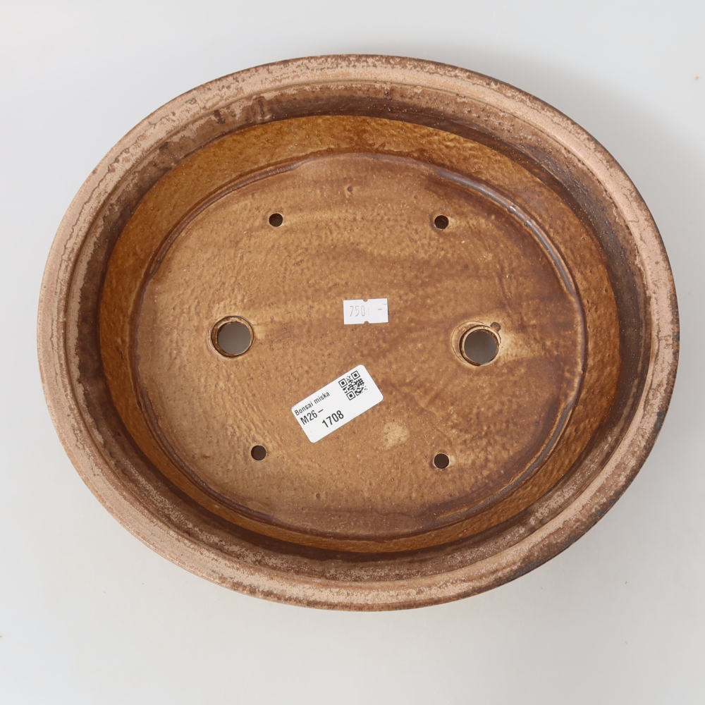Ceramiczna miska do bonsai 27 x 24,5 x 5,5 cm, kolor różowy