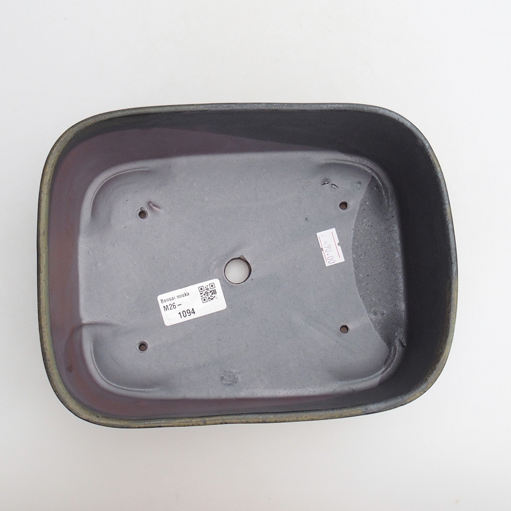 Ceramiczna miska na bonsai 23 x 18 x 7,5 cm, zielona