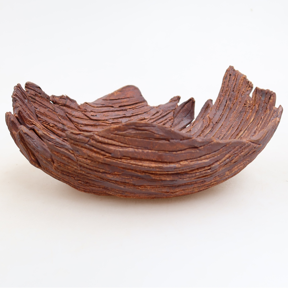 Ceramiczna skorupa  18 x 15 x 8 cm, kolor brązowy