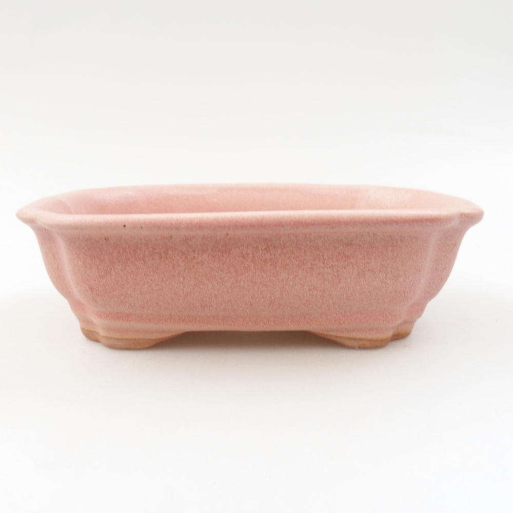 Ceramiczna miska bonsai 16 x 12,5 x 4,5 cm, kolor różowy