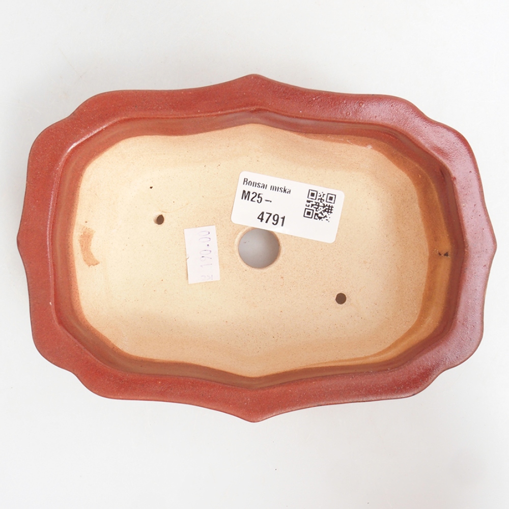 Ceramiczna miska bonsai 15,5 x 11,5 x 4,5 cm, kolor różowy