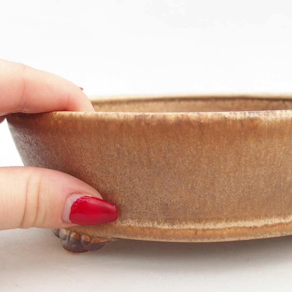 Ceramiczna miska na bonsai 18 x 18 x 5 cm, różowa