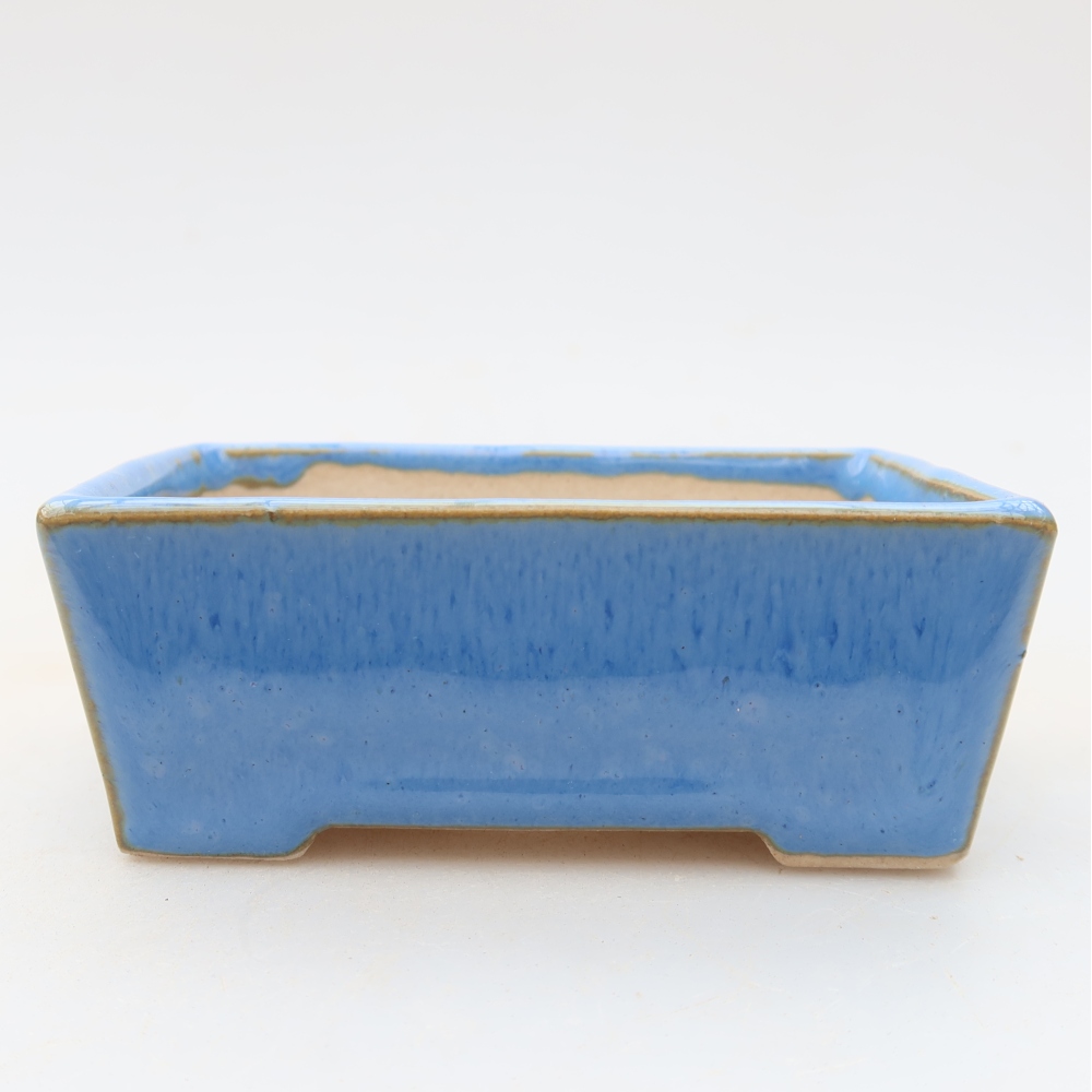 Ceramiczna miseczka do bonsai 9 x 6,5 x 3,5 cm, kolor niebieski