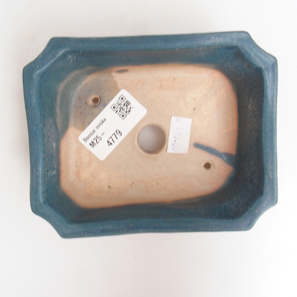 Ceramiczna miska bonsai 13 x 10,5 x 4 cm, kolor niebieski