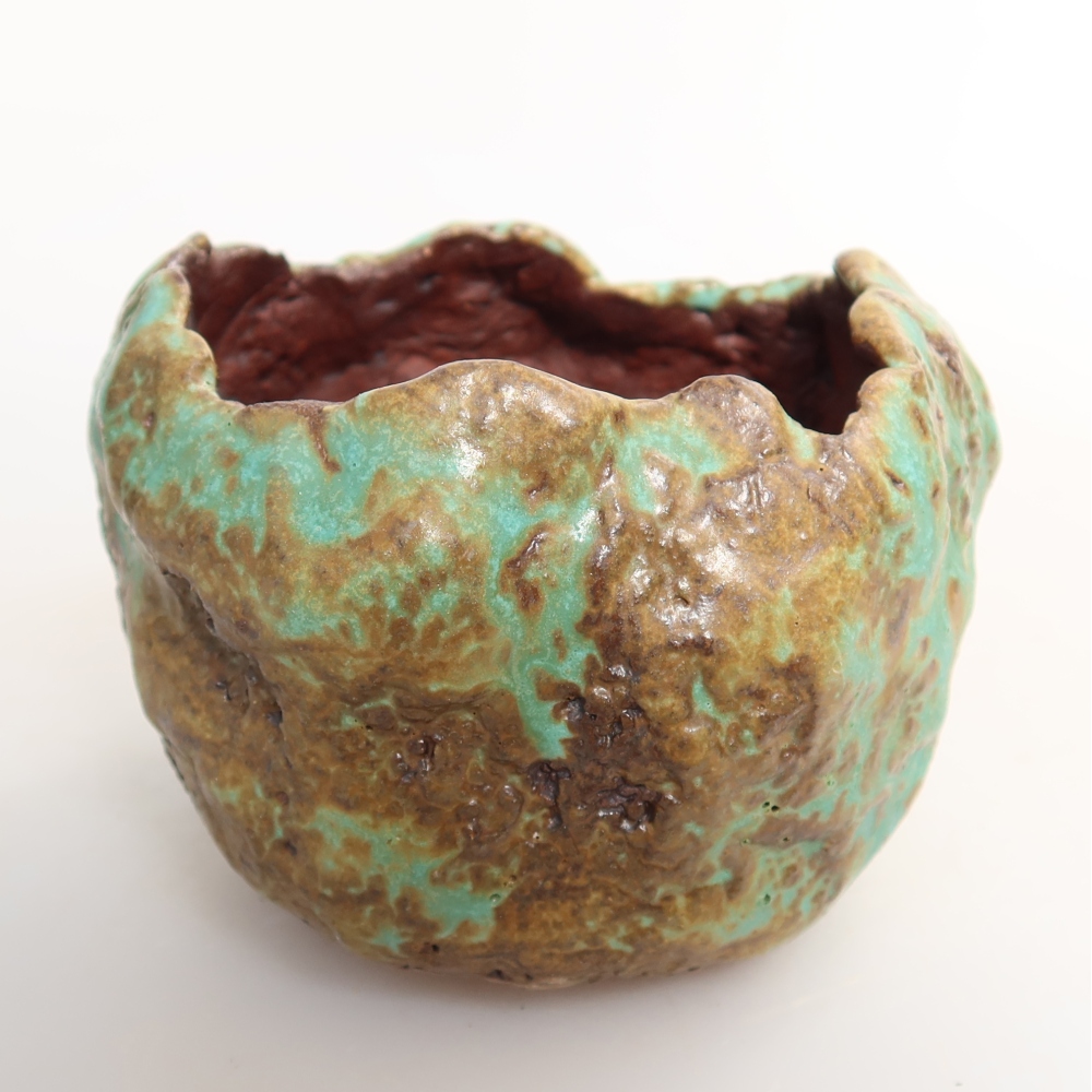 Ceramiczna skorupka  7 x 7 x 6 cm, kolor zielony