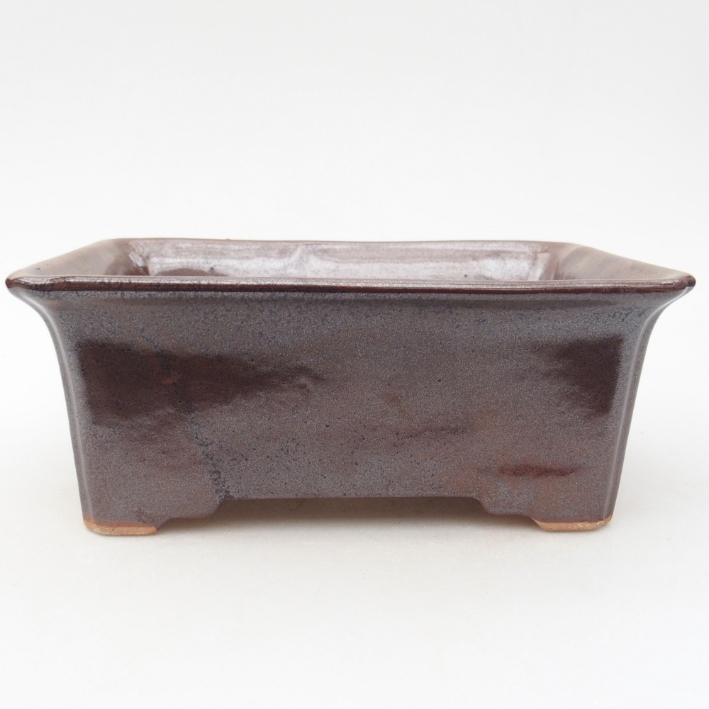 Ceramiczna miska na bonsai 18 x 14 x 7 cm, brązowa