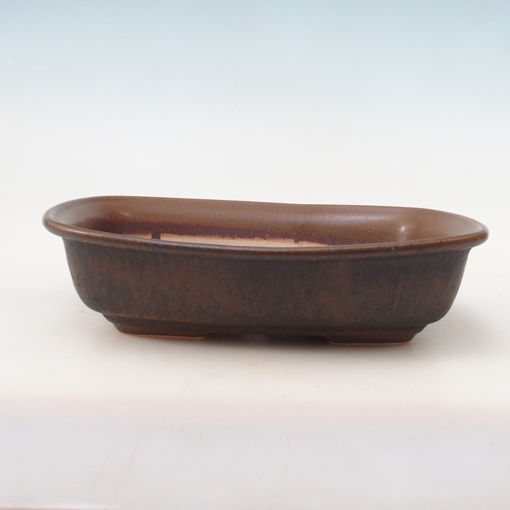 Bonsai bowl H08 - 25 x 19,5 x 6 cm. - brązowy