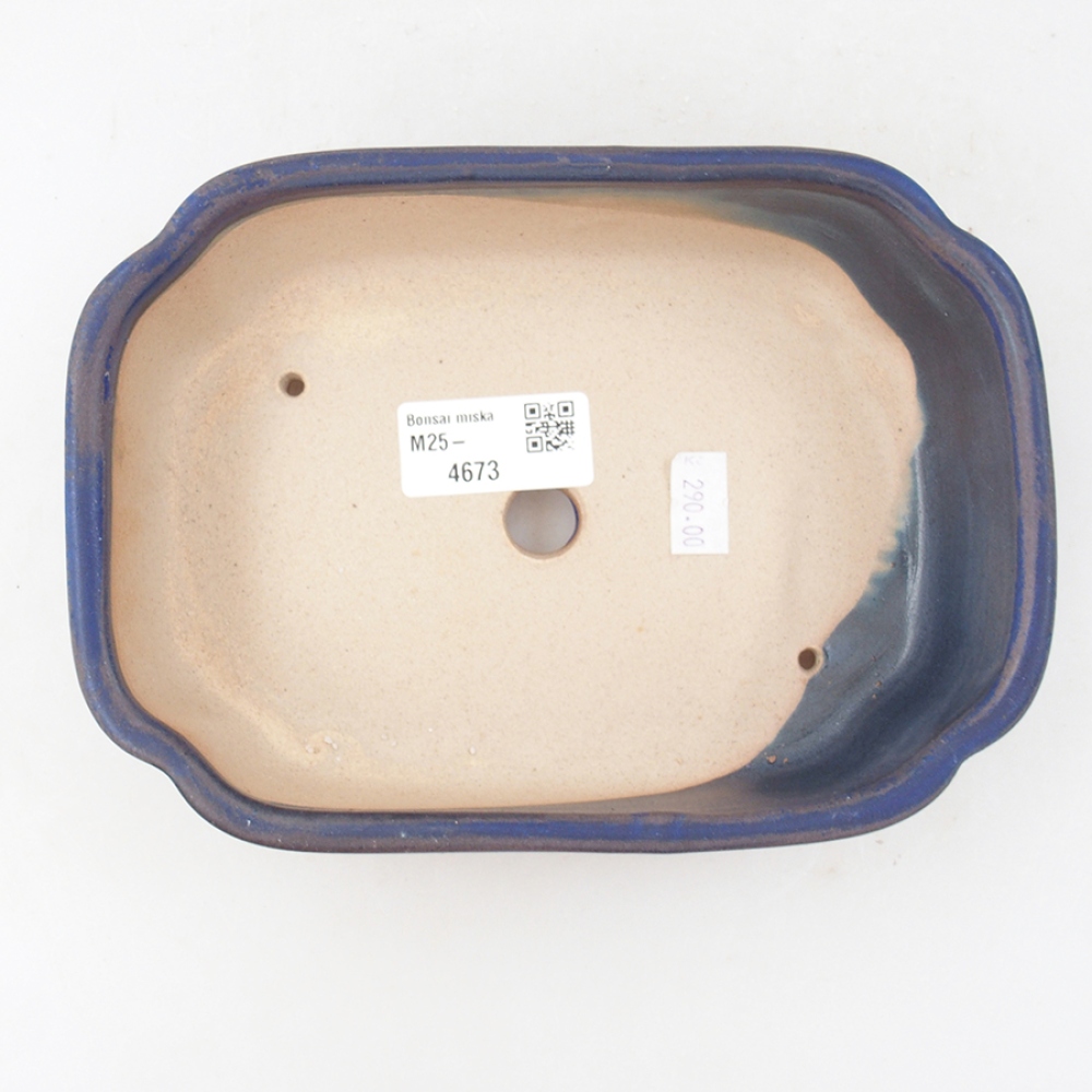 Ceramiczna miska bonsai 18 x 13 x 5 cm, kolor niebieski