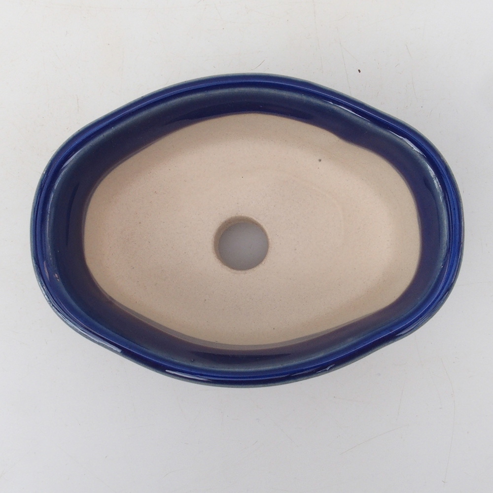 Bonsai bowl H05 - 11 x 8 x 4 cm. - niebieski
