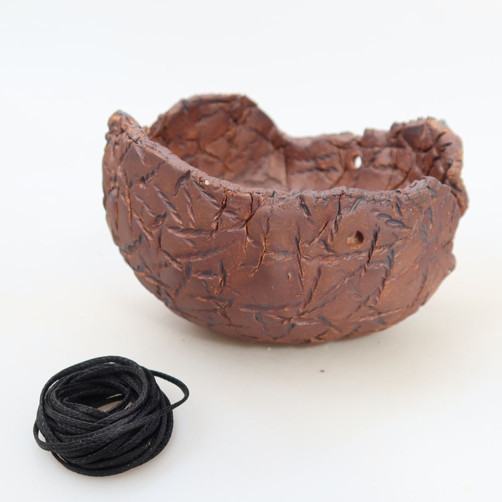Ceramiczna skorupa do kokedamy 12 x 12 x 7,5 cm, kolor brązowy