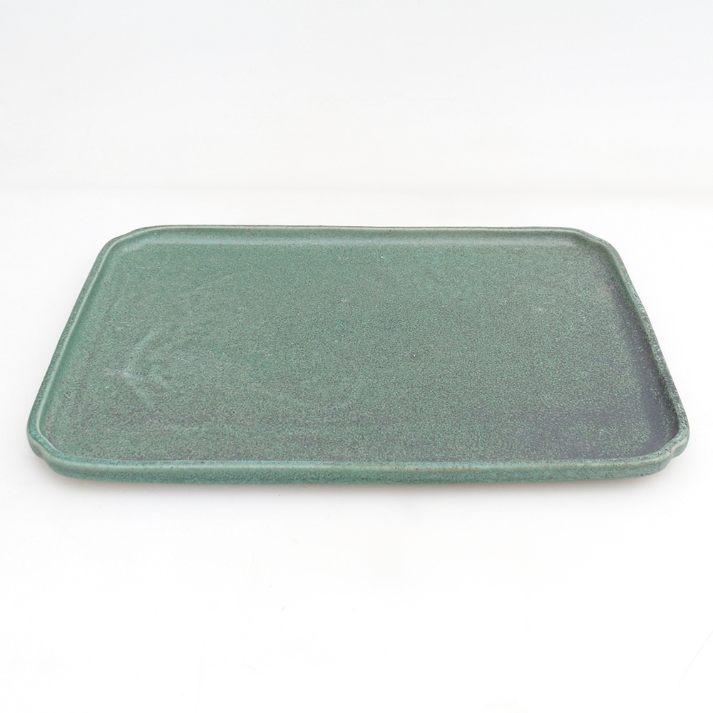 Ceramiczny spodek H20 - 26,5 x 20 x 1,5 cm - zielony
