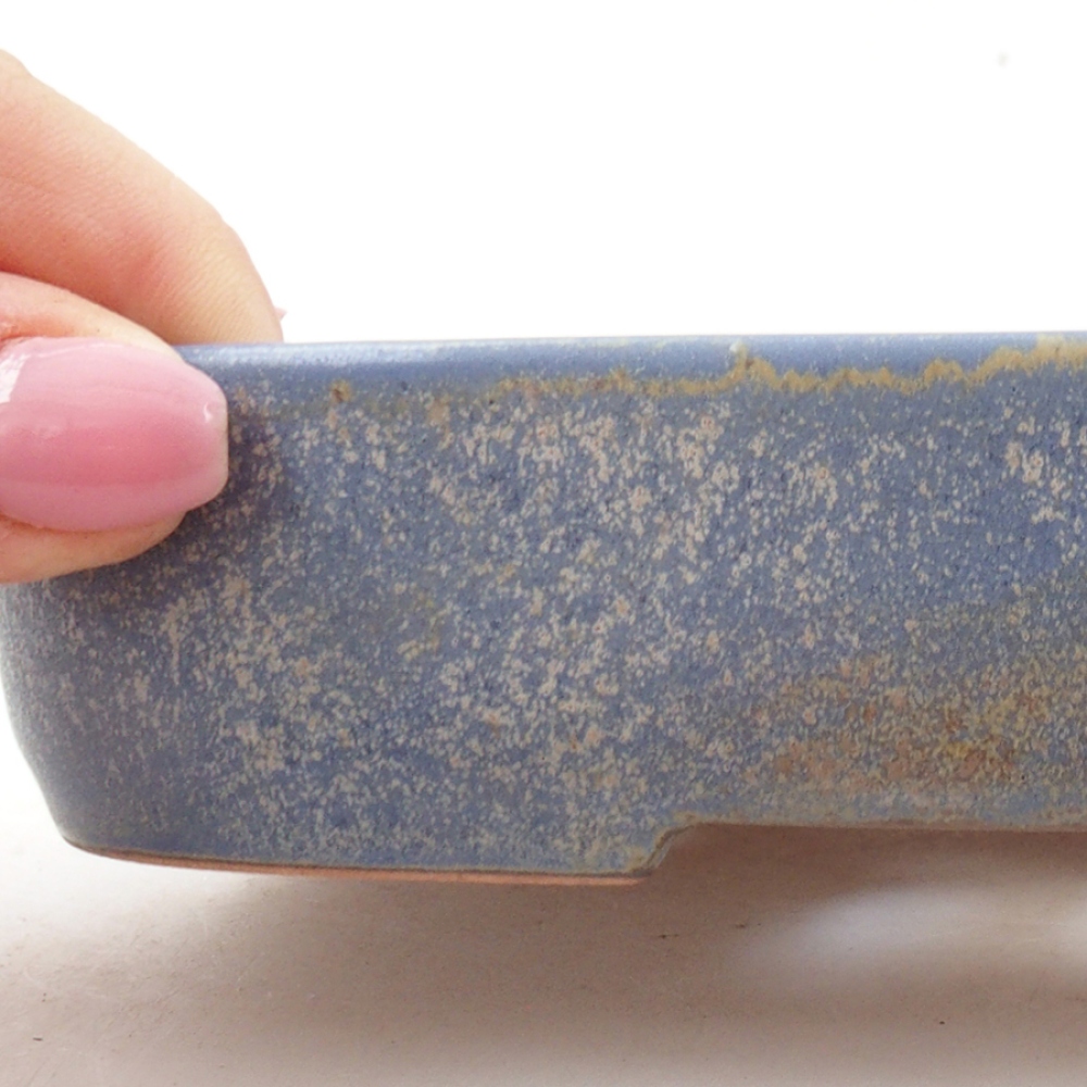 Ceramiczna miska bonsai 16 x 11 x 3,5 cm, kolor niebieski