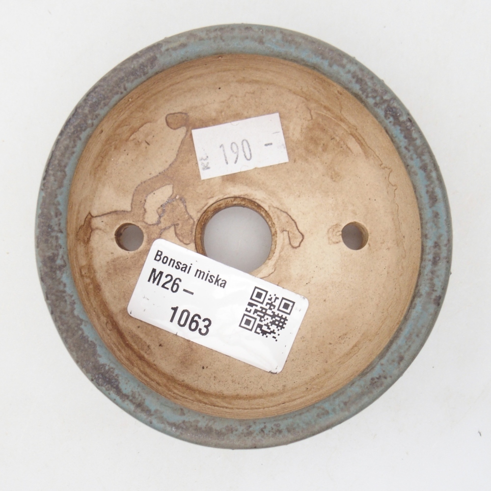 Ceramiczna miska na bonsai 9 x 9 x 3,5 cm, kolor niebieski