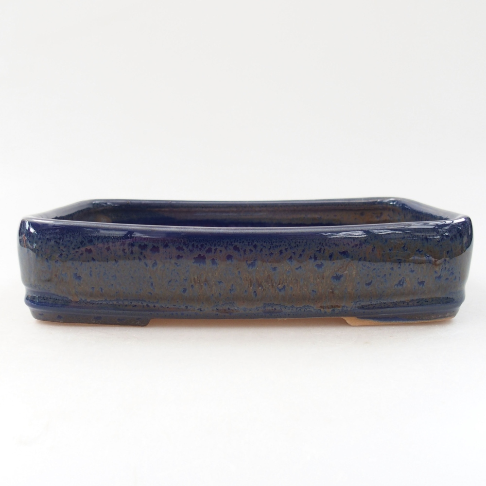 Ceramiczna miska bonsai 18 x 13,5 x 4 cm, kolor niebieski