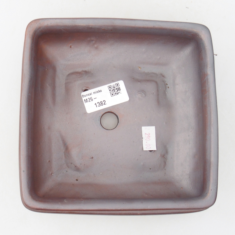 Ceramiczna miska do bonsai 15,5 x 15,5 x 6 cm, kolor metaliczny